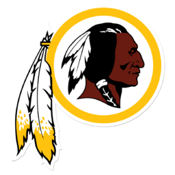 Amerikanska fotbollslaget Washington Redskins logotyp som avskaffades 2020